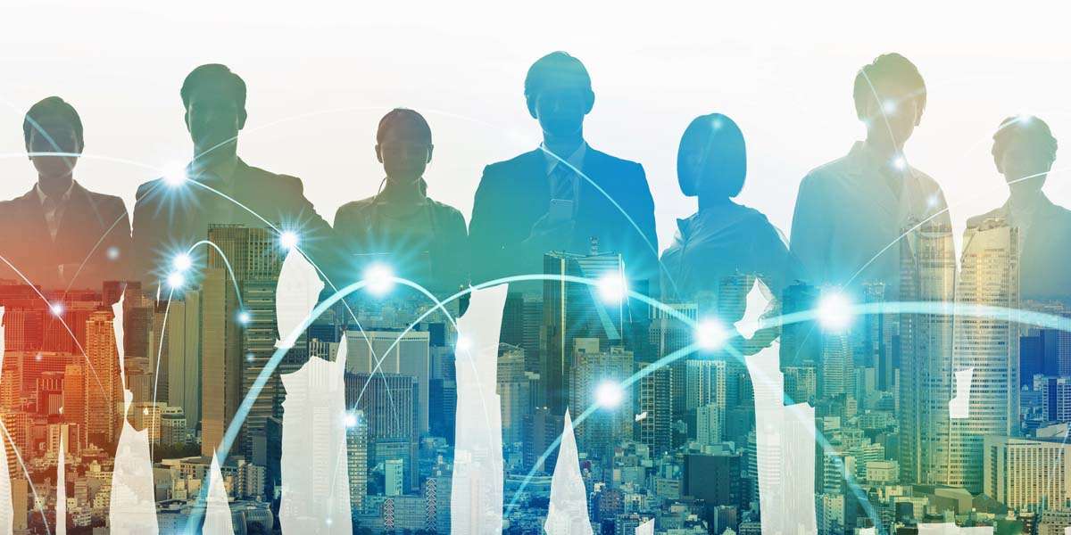 Business network concept. Human Resources. Group of businesspeople.