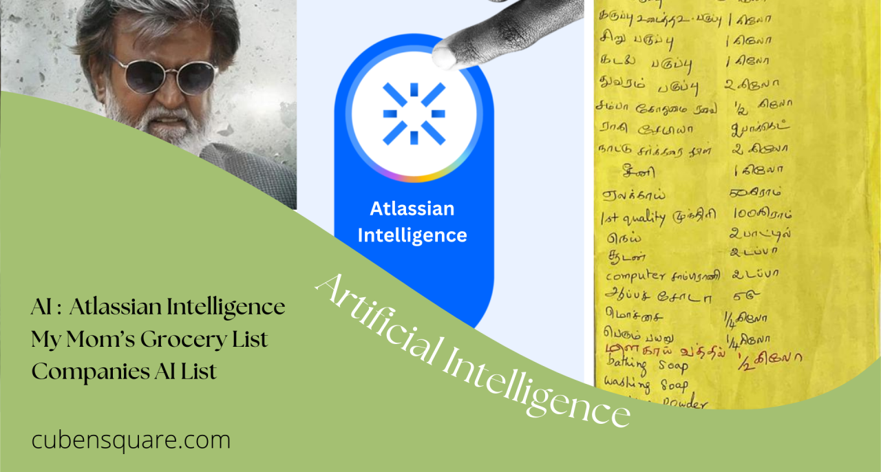 AI : Atlassian Intelligence, My Mom’s Grocery list vs Companies tools list